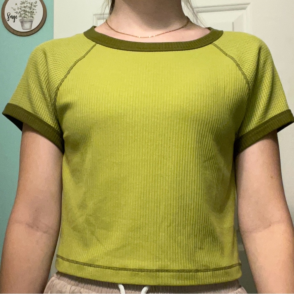 Two toned green top